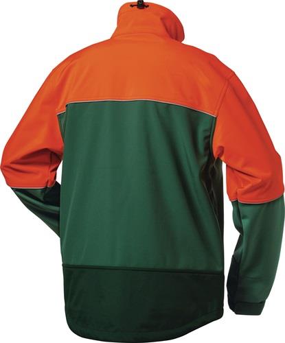 Waldarbeiter-Softshelljacke SANDDORN Gr.L grün/orange ELYSEE