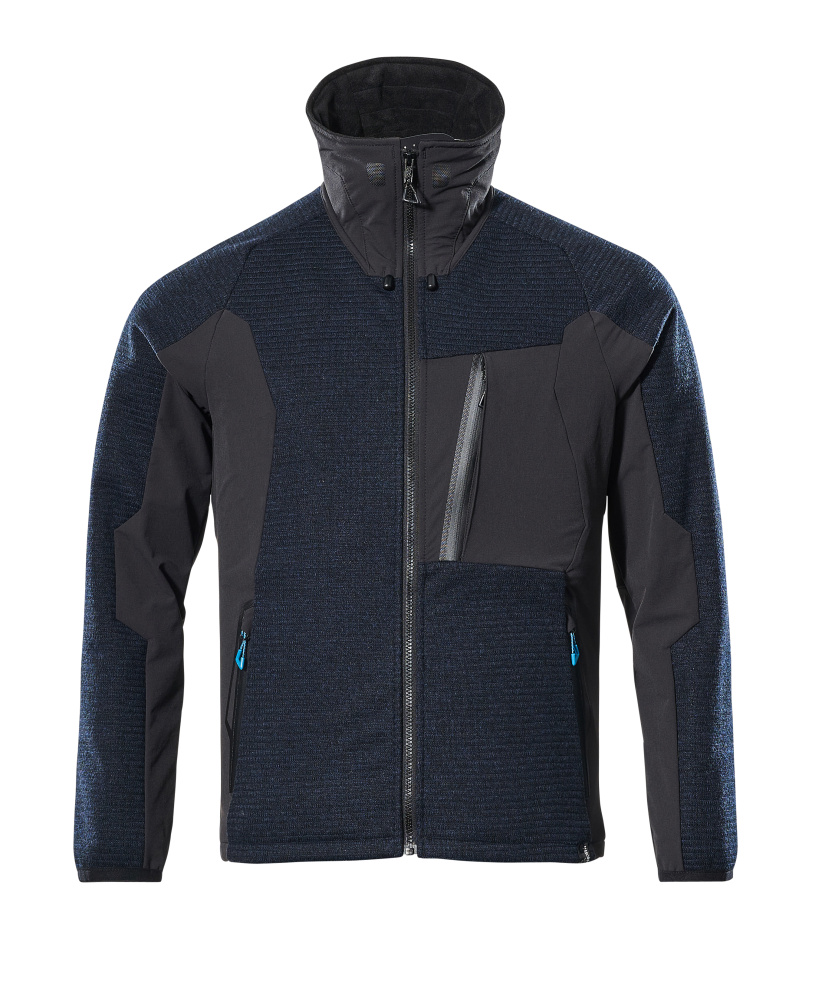 Strickjacke mit Reißverschluss ADVANCED Schwarzblau/Schwarz M