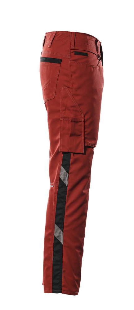 Hose mit Schenkeltaschen UNIQUE Rot/Schwarz 82C50