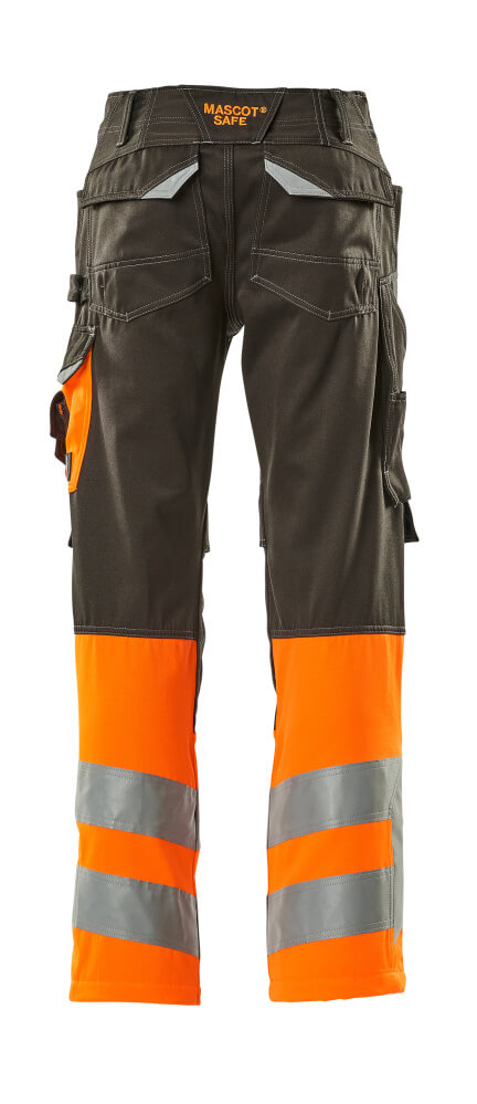 Hose mit Knietaschen SAFE SUPREME Dunkelanthrazit/Hi-vis Orange 82C48