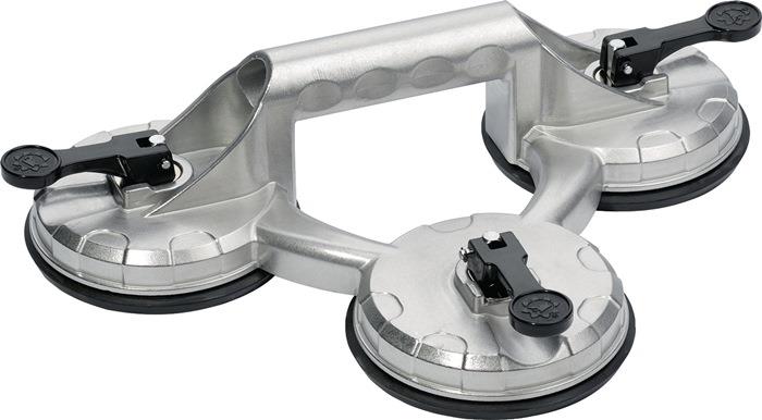 Saugheber Tragfähigkeit 100 kg Kopf-Ø 118 mm 3 Köpfe Alu PROMAT