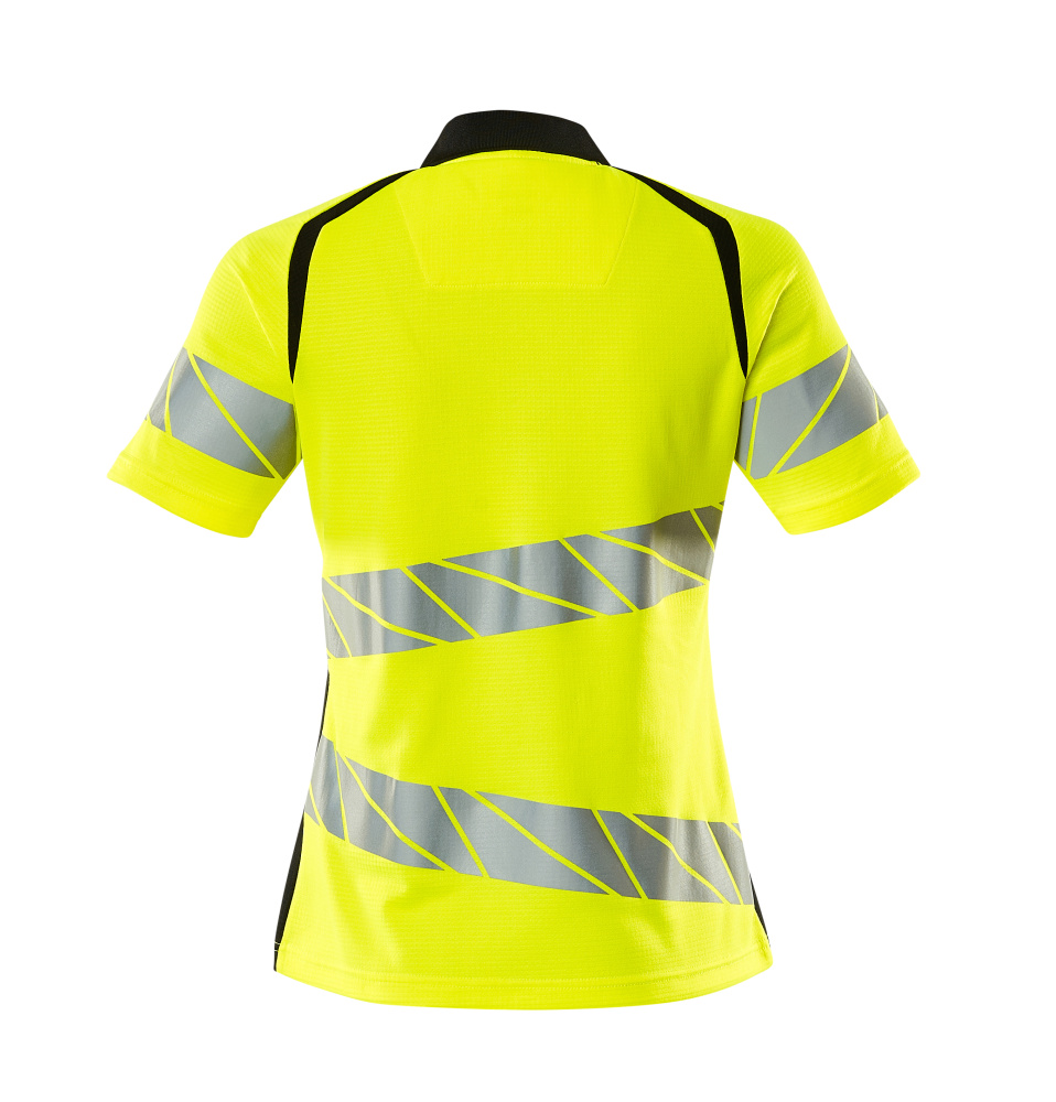 Damen-Passform Polo-Shirt ACCELERATE SAFE Hi-vis Gelb/Schwarz L  ONE