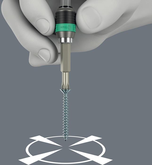 Bithalter 888/4/1 K 1/4 ″ 1/4 ″ 6,3 mm 1/4 ″ Außensechskant / Innensechskant Länge 50 mm WERA