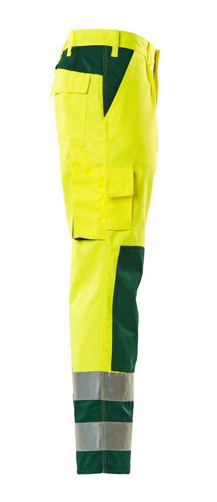 Hose mit Knietaschen SAFE COMPETE Hi-vis Gelb/Grün 76C50