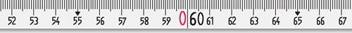 Rahmenbandmaß ERGOLINE L.30m Band-B.13mm A mm/cm EG II Alu.weiß Stahlmaßband BMI