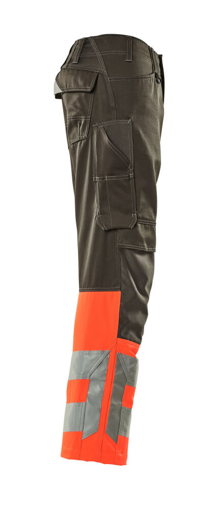 Hose mit Knietaschen SAFE SUPREME Dunkelanthrazit/Hi-vis Rot 82C48