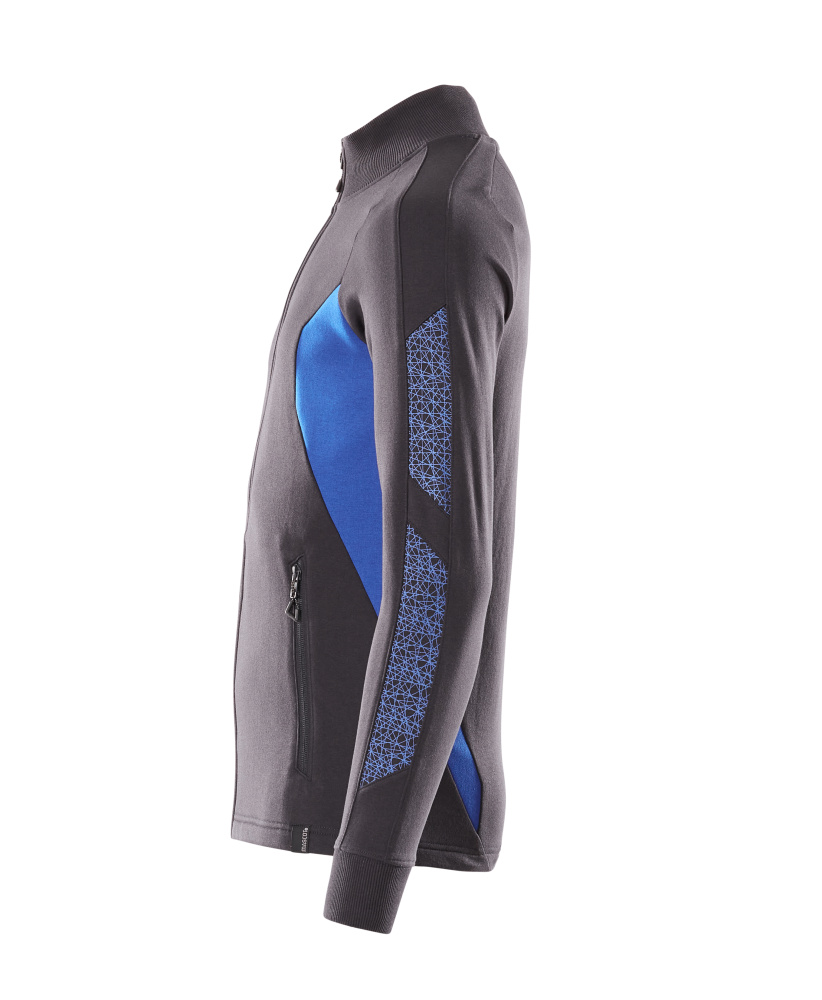 Sweatshirt mit Reißverschluss ACCELERATE Schwarzblau/Azurblau 3XLONE