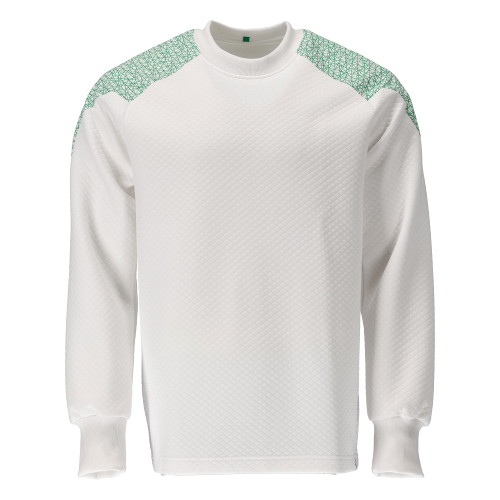 Sweatshirt FOOD & CARE Weiß/Grasgrün 3XL