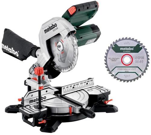 Kapp- u.Gehrungssäge KS 216 M Set 120x60mm 1100 W 5000min-¹ 216x30mm METABO