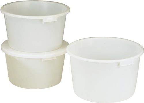 Bottich 65l HD-Polyethylen weiß m.Griffmulden D.590mm H.330mm CRAEMER