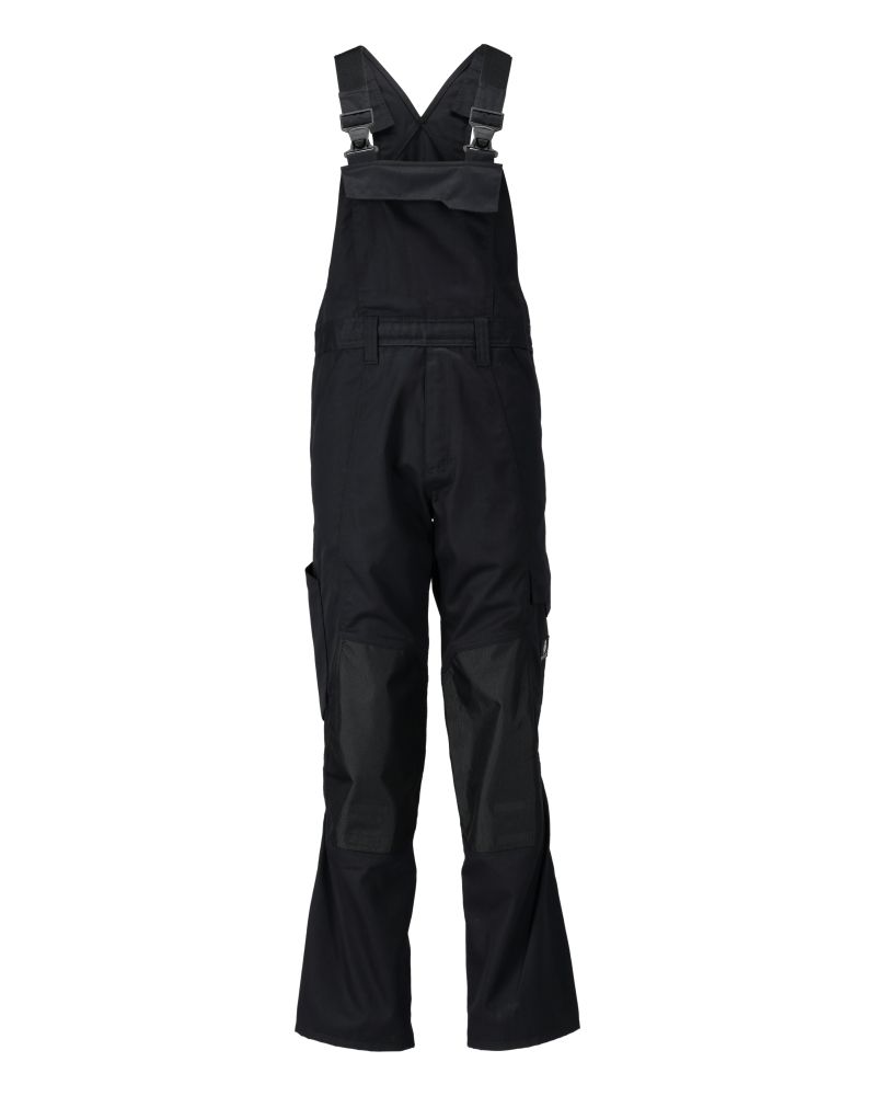 Latzhose mit Knietaschen ACCELERATE Schwarz 76C52