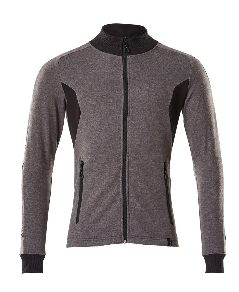Sweatshirt mit Reißverschluss ACCELERATE Dunkelanthrazit/Schwarz 3XLONE