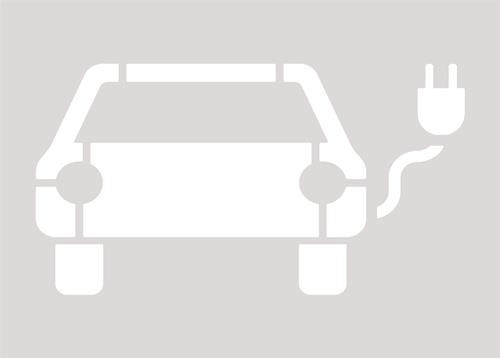 Bodenschablone Parkplatz f.Elektrofahrzeuge L1200xB645mm PVC weiß