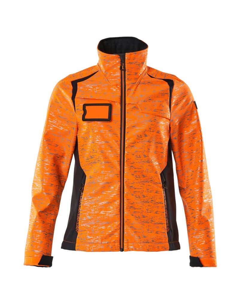 Damen-Passform Softshelljacke ACCELERATE SAFE Hi-vis Orange/Schwarzblau 2XL