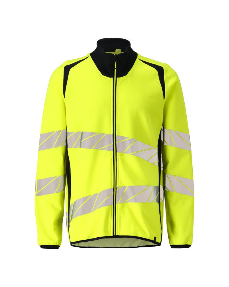 Sweatshirt mit Reißverschluss ACCELERATE SAFE Hi-vis Gelb/Schwarzblau 4XL