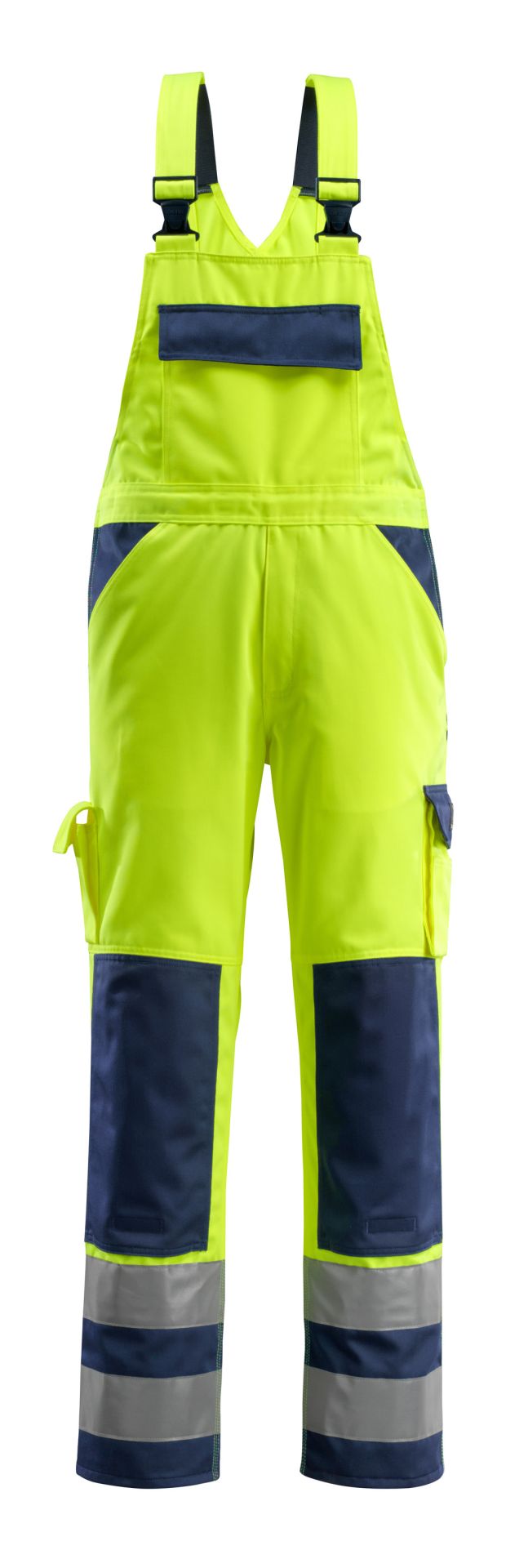 Latzhose mit Knietaschen SAFE COMPETE Hi-vis Gelb/Marine 82C46