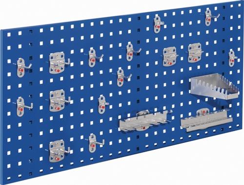 Lochplatte B450xL1000mm blau 18 tlg.RASTERPLAN