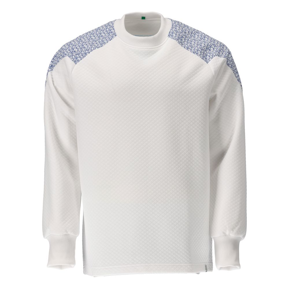 Sweatshirt FOOD & CARE Weiß/Azurblau 3XL