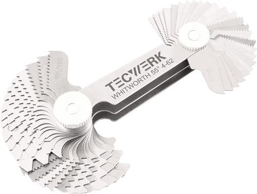 Gewindeschablone M/G 60Grad/BSW 55Grad Bl.52 St.TECWERK