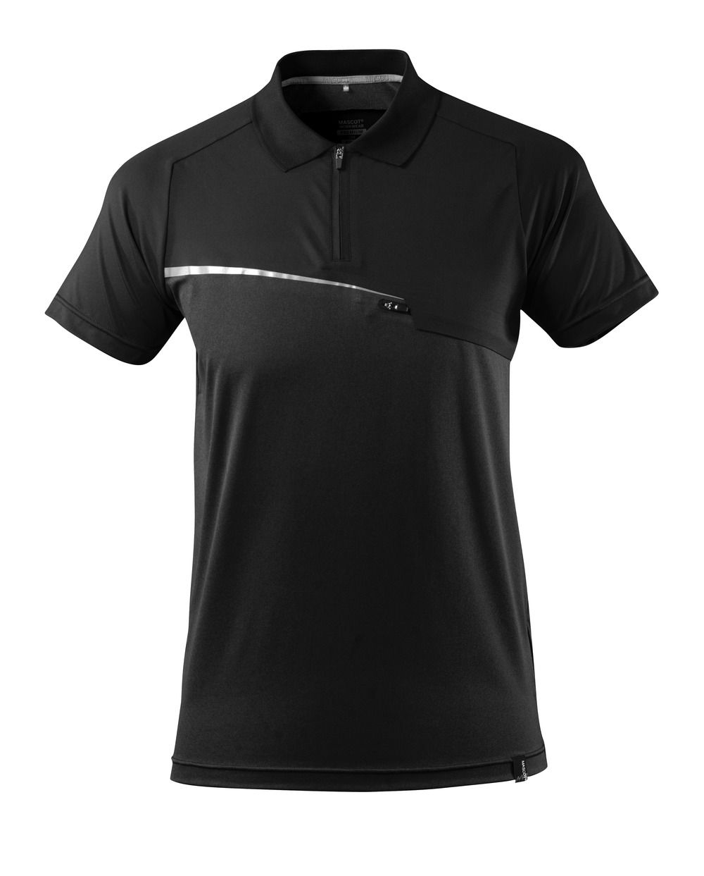 Polo-Shirt mit Brusttasche ADVANCED Schwarz 2XL