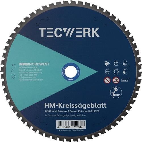 Tisch-/Kappkreissägeblatt AD 305mm Z.60 HLTCG Bohr.25,4mm Schnitt-B.2.6mm