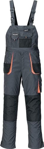 Herrenlatzhose Gr.48 dunkelgrau/schwarz/orange TERRATREND