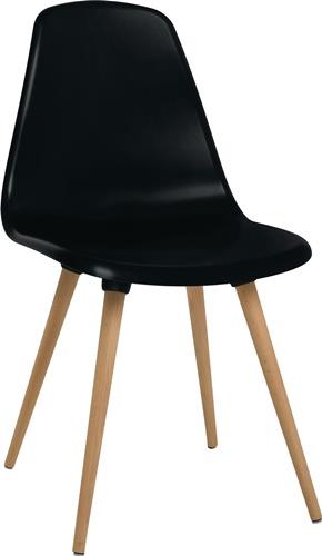 Mehrzweckstuhl schwarz Holzbeine Buche VE=2 St.im Krt.TOPSTAR