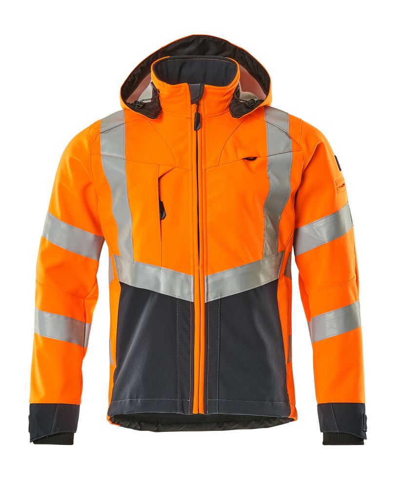 Softshelljacke SAFE SUPREME Hi-vis Orange/Schwarzblau L