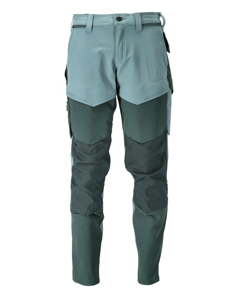 Hose mit Knietaschen CUSTOMIZED Hell Waldgrün/Waldgrün 82C48