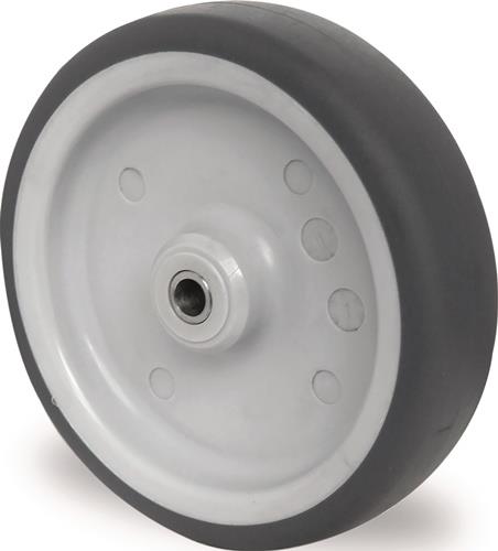 Ersatzrad D.125mm Trgf.100kg TPE grau Achs-D.8mm Nabenl.36mm PROMAT