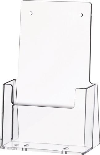 Tischprospekthalter 1/3 DIN A4/C6 lang Ku.transp.freistehend HELIT