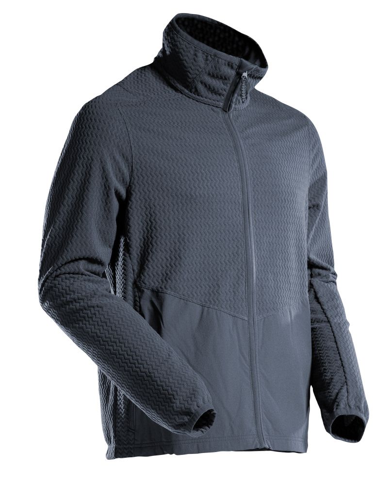Microfleece Pullover mit Reißverschluss CUSTOMIZED Schwarzblau 4XL