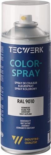 Colorspray reinweiß seidenmatt RAL 9010 400ml Spraydose TECWERK