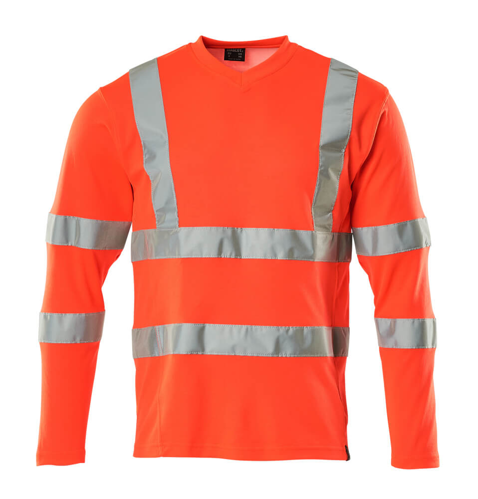 Langarmshirt SAFE CLASSIC Hi-vis Rot L