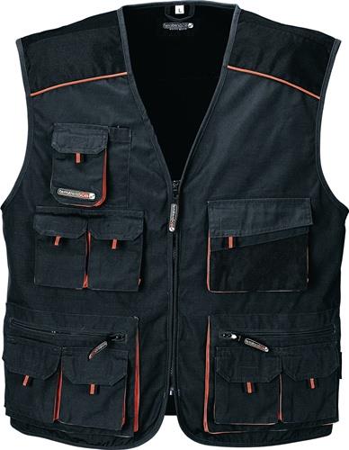 Weste Gr.48 dunkelgrau/schwarz/orange TERRATREND