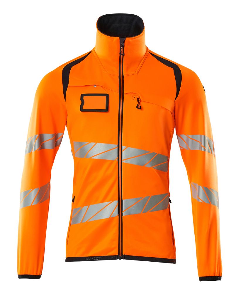 Fleecejacke ACCELERATE SAFE Hi-vis Orange/Schwarzblau L