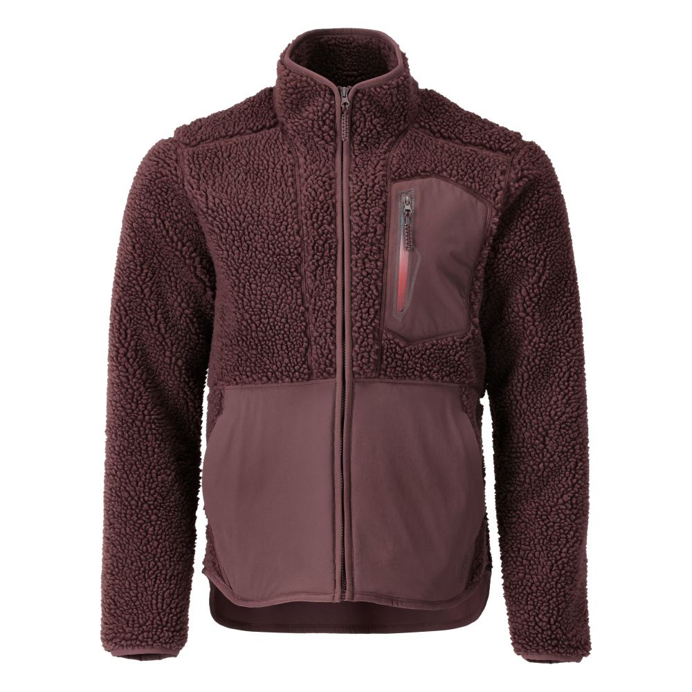 Faserpelz Jacke mit Reißverschluss CUSTOMIZED Bordeaux 3XL
