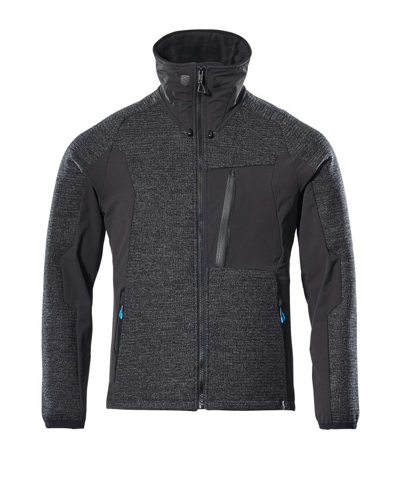 Strickjacke mit Reißverschluss ADVANCED Schwarz M