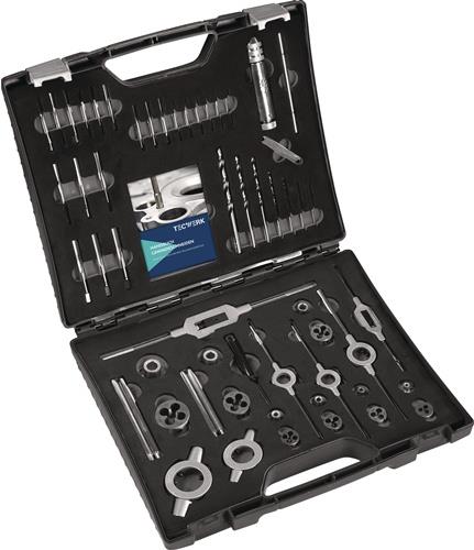 Gewindeschneidzeugsatz M3-M12 52-tlg.HSS Ku.-Koffer TECWERK