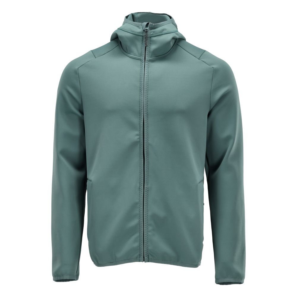Fleecejacke mit Kapuze CUSTOMIZED Hell Waldgrün S