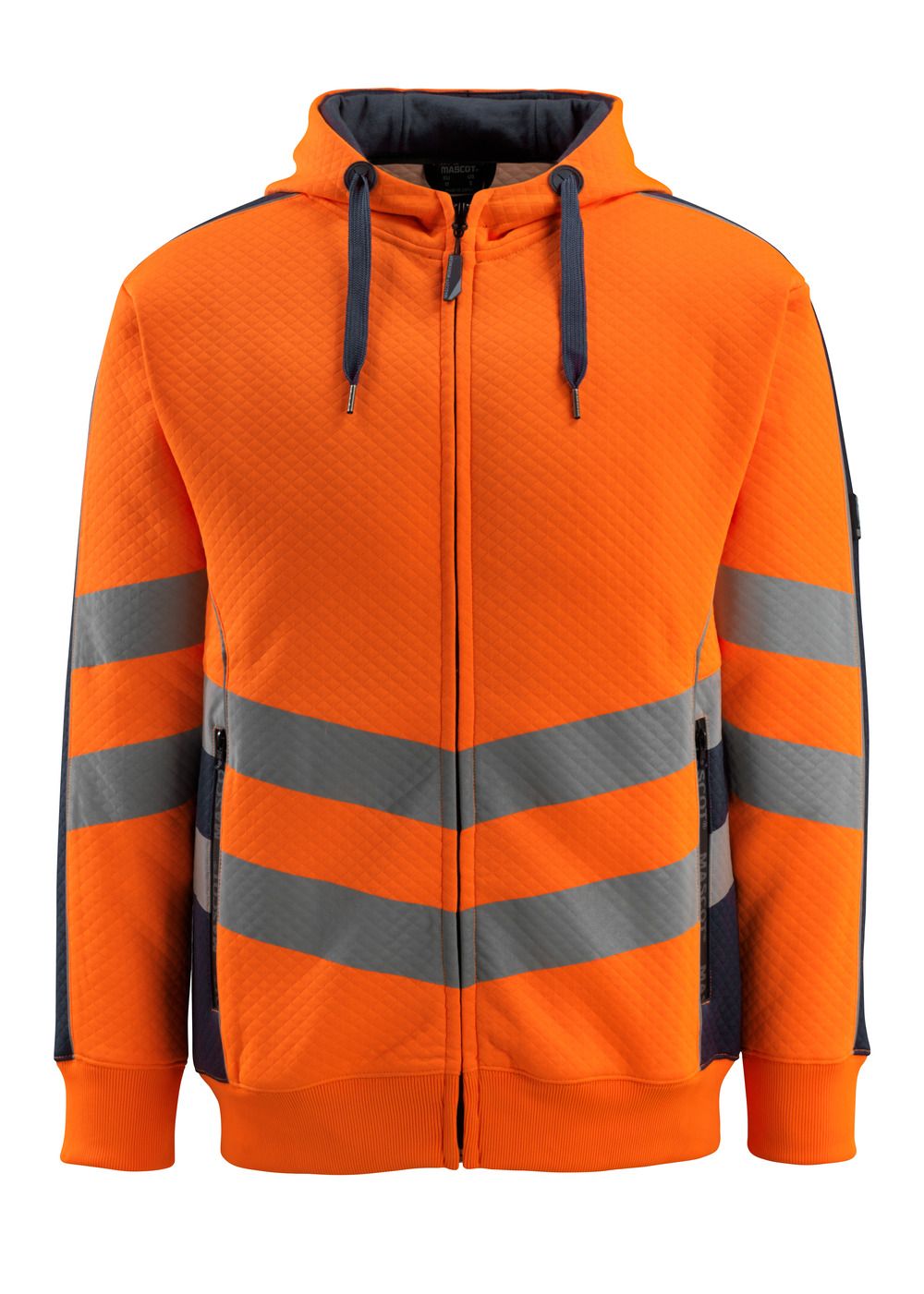 Kapuzenpullover mit Reißverschluss SAFE SUPREME Hi-vis Orange/Schwarzblau 4XL