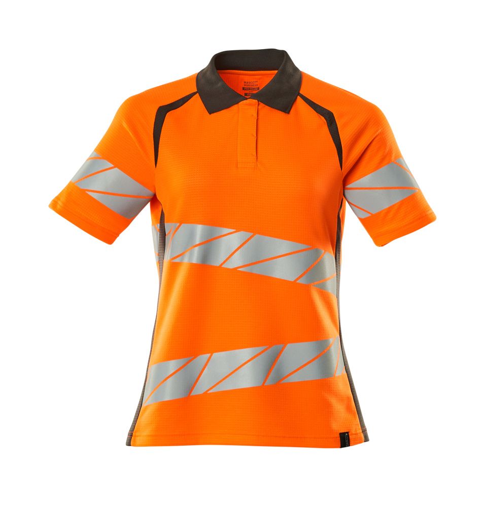 Damen-Passform Polo-Shirt ACCELERATE SAFE Hi-vis Orange/Dunkelanthrazit L  ONE