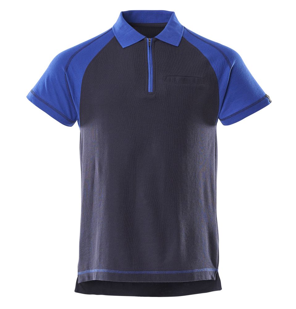 Polo-Shirt mit Brusttasche IMAGE Marine/Kornblau L