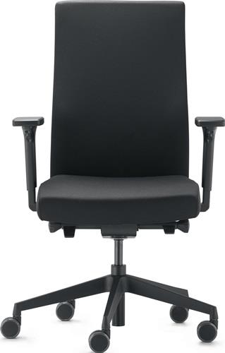 Bürodrehstuhl m.Synchr.-Techn.schwarz 410-520mm m.Lehnen Trgf.110kg TREND OFFICE