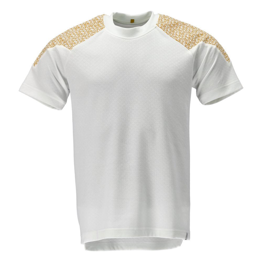 T-Shirt, Kurzarm FOOD & CARE Weiß/Currygelb XS