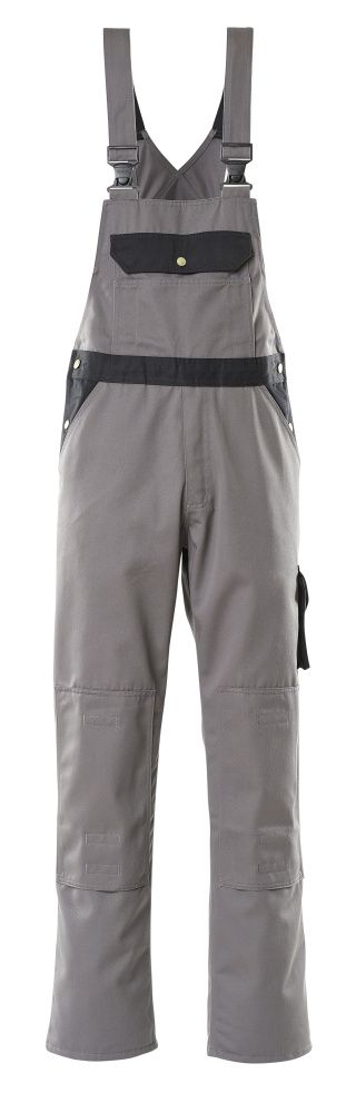 Latzhose mit Knietaschen IMAGE Anthrazit/Schwarz 82C46