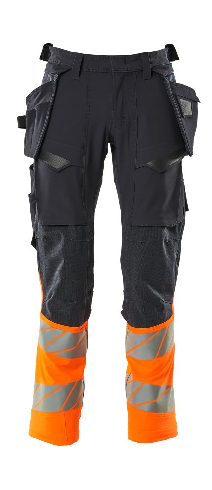 Hose mit Hängetaschen ACCELERATE SAFE Schwarzblau/Hi-vis Orange 82C54