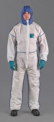 Schutzoverall AlphaTec® 1800 Comfort Gr.L weiß/blau PSA III ANSELL