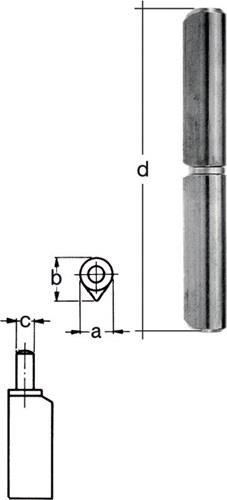 Profilrolle Band-L.100mm STA blk Stift-Ø 8mm GAH