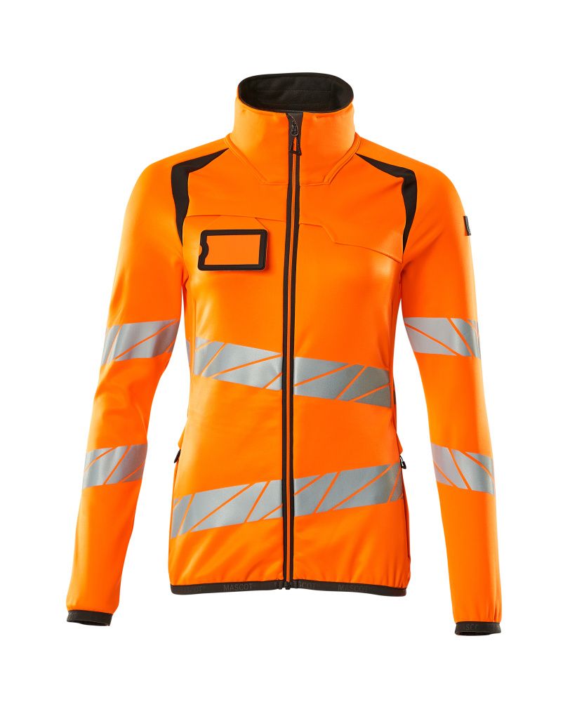 Damen-Passform Fleecejacke ACCELERATE SAFE Hi-vis Orange/Dunkelanthrazit L